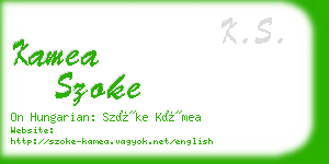 kamea szoke business card